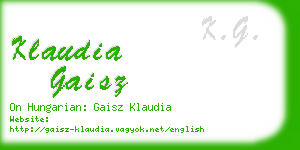klaudia gaisz business card